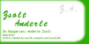 zsolt anderle business card